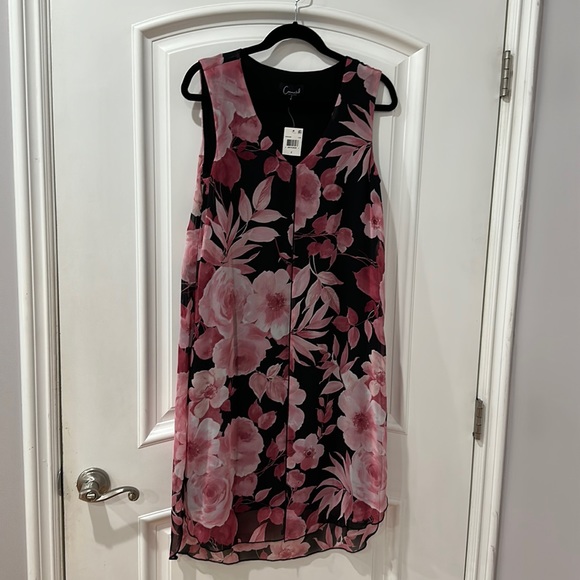 Connected Apparel two layered midi dress size 8 - Picture 1 of 11